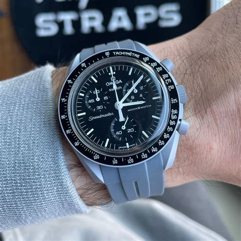 omega speedmaster rubber strap|omega speedmaster strap replacement.